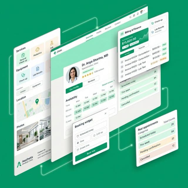 Clinic Public Profile Website Vector